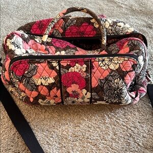 Vera Bradley Floral Quilted Women's Duffle Bag- Pink and Brown